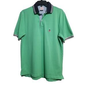 Brooks Brothers Performance Polo Original Green Blue Size Small